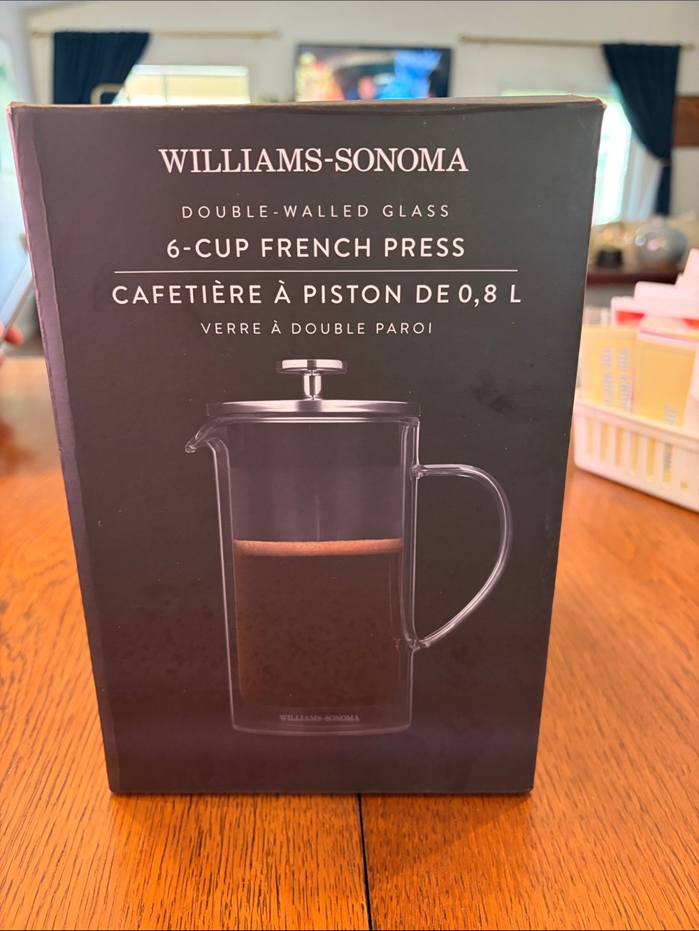 Williams Sonoma Double-Walled Glass 6-Cup French Press - Clear